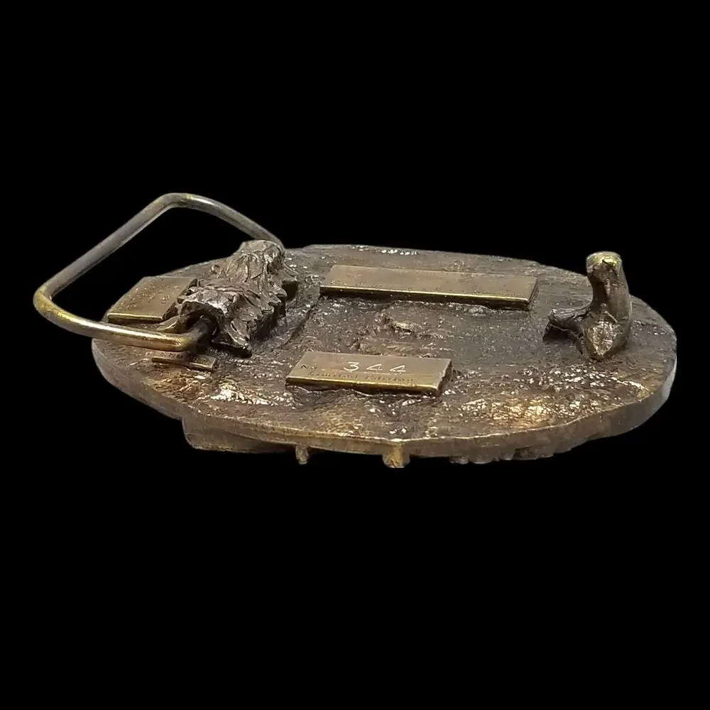 VTG Belt Buckle‎ 1987 Pewter TISCO 52 Years Tractor Implement Supply Co Siskiyou